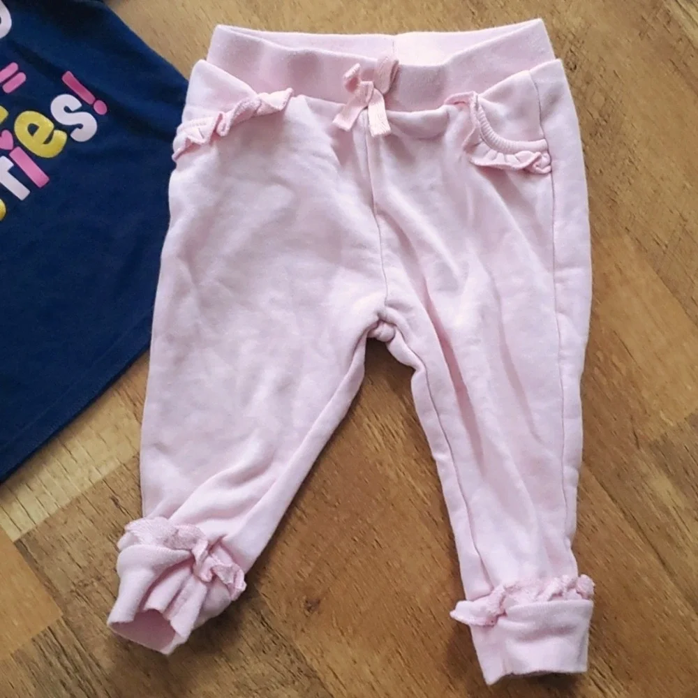 Garanimals Girls Besties Long Sleeve‎ Shirt and Pants Outfit Size 12M